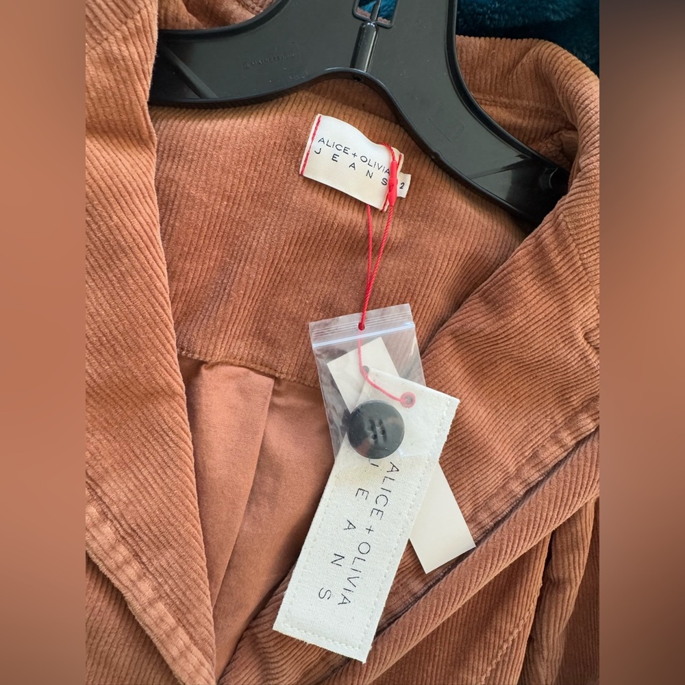Alice + Olivia Denim Corduroy Macey Blazer - Picture 4 of 13